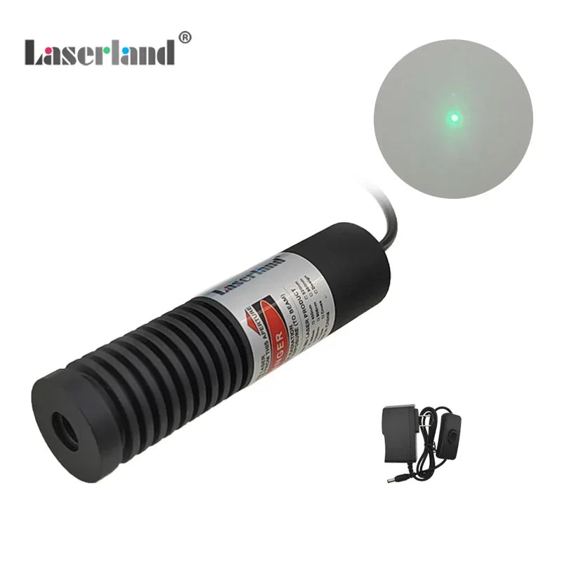 Long Range Light Beam Visible 520nm Green Dot Laser Module Diode Locator Focusable for Tunnel