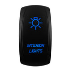 12V 20A Blue Led Car Boat Laser Rocker Switch ON OFF, (ON) OFF, ON OFF ON, (ON) OFF ON, (ON) OFF (ON) Waterproof