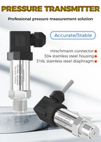 Pressure Transducer 4 20mA Water Gas Oil Liquid Pressure Sensor -1-0-1000bar 24VDC Positive Negative Vacuum Pressure Transmitter