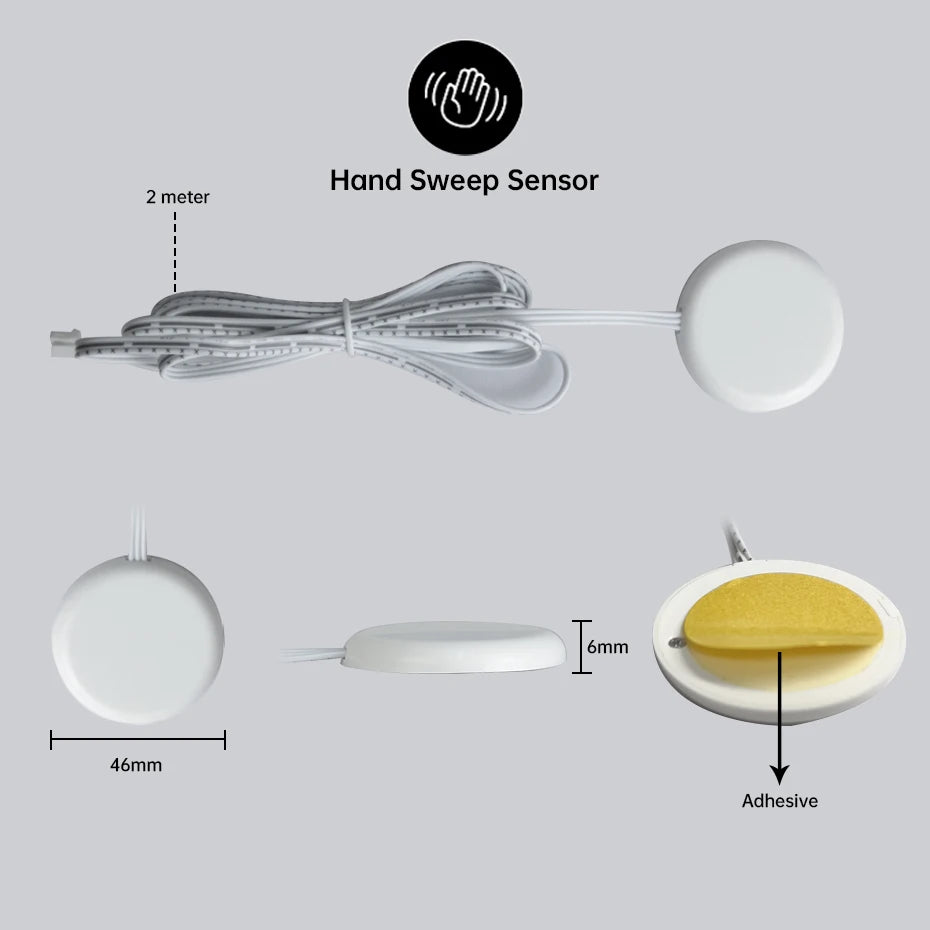DC12-24V Sensor Switch Penetrable Touch/Hand Sweep/PIR Motion & Dual Door Sensor for Cabinet LED Lighting Control