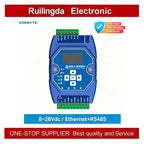Industrial I/O Networking Module AI/AO/DI/DO 4-20mA 0-20mA, RJ45 RS485 Modbus TCP/RTU Gateway with OLED Display, DC 8-28V Powere