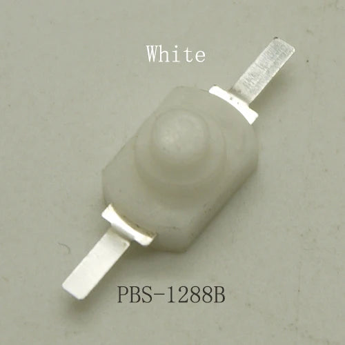 10PCS Flashlight Button 5V 1A Power ON-OFF Latching Press Locking PBS Button 12mm*8mm (12mmx8mm)  DC 30V 1A Plastic Button