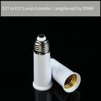 For E27 Extension Adapter Socket for For E27 Screw Base Lighting Devices Including Pendant Lights and Recessed Fixtures