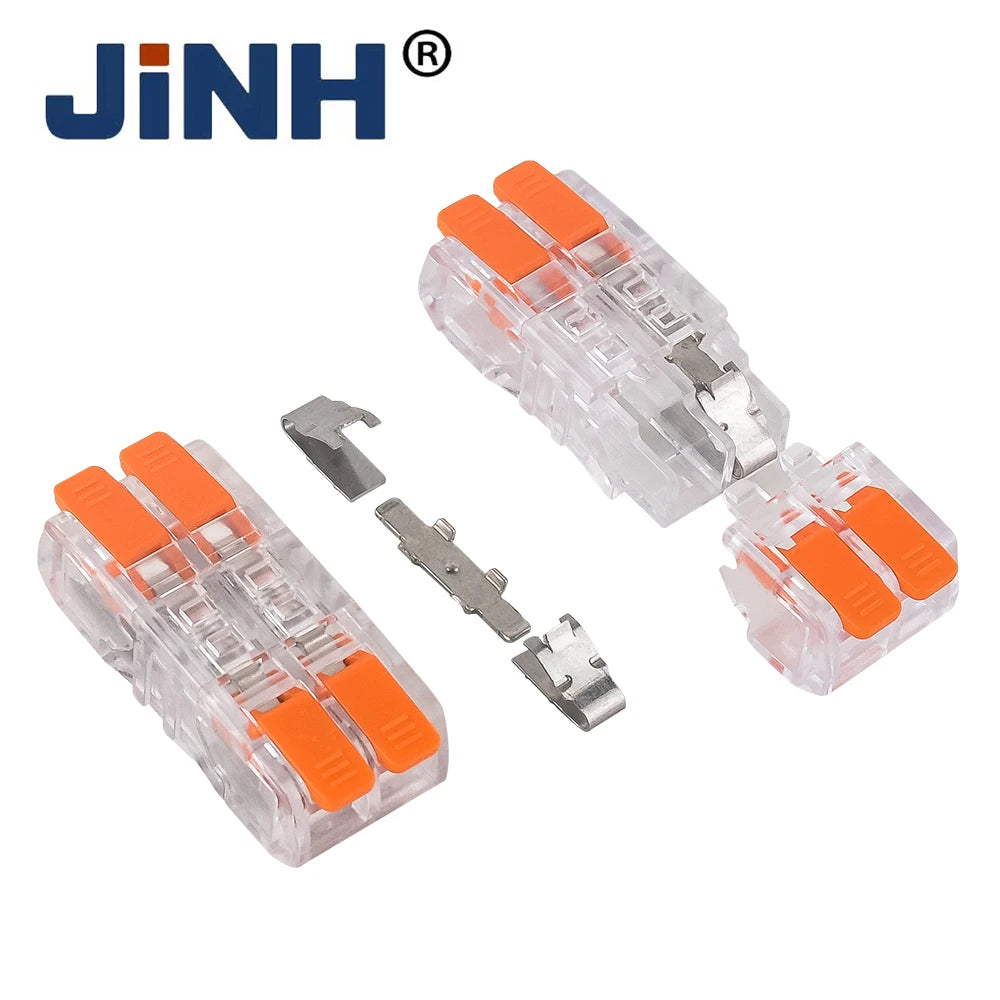 JINH Mini Fast Wiring Cable Connectors Universal Compact Splicing Electrical Conductors 10Pcs Push in Easy Home Terminal Block