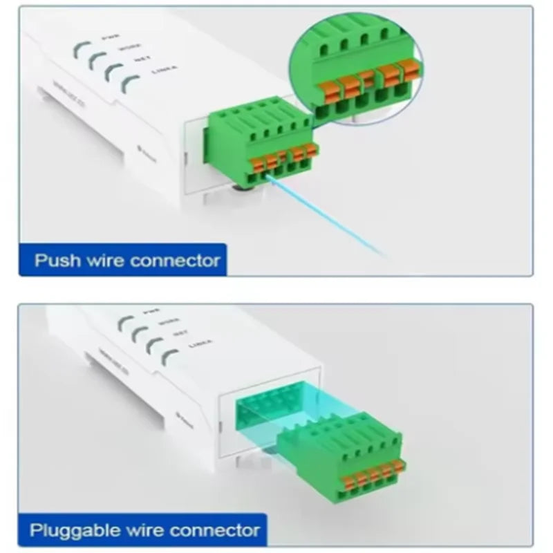 1PCS RS485 To Ethernet Converter Tiny Size Serial Server USR-DR134 Support TCP/UDP/HTTP/DHCP/DNSP Modbus TCP/RTU