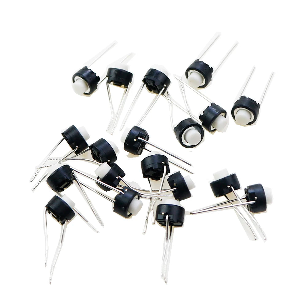 10/20/50/100PCS SKRGAED010 ALPS Tact Switch 6*6*5 White Black Touch Switch 6*6*5mm DIP Tactile Push Button Micro Switch
