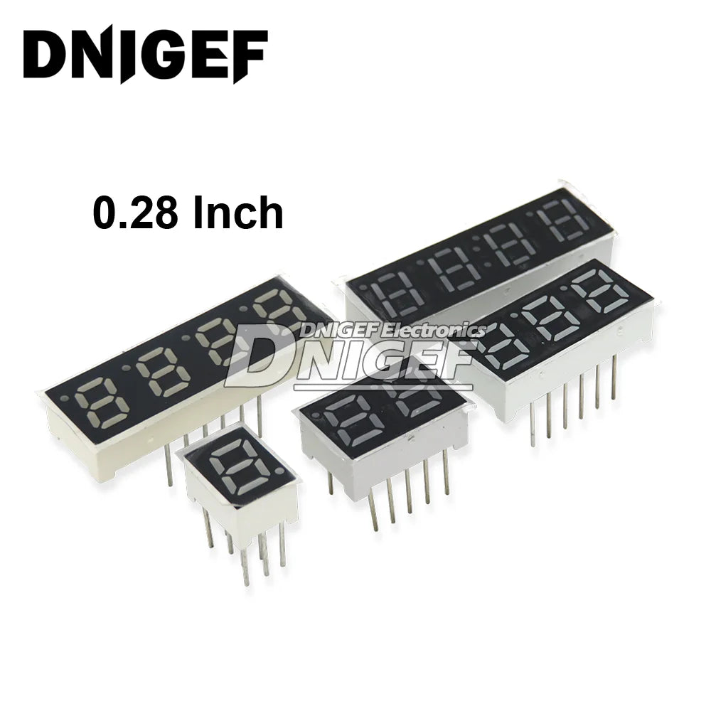 LED Digital Tube Display 0.28/0.36/0.4/0.56/0.8-Inch 1/2/3/4-Bit 7 Segment Common Cathode(AS)/Anode(BS)