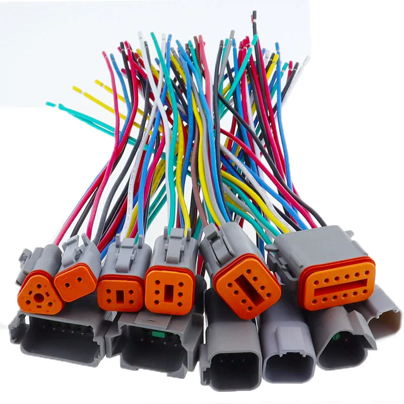 1 Pcs Deutsch DT connector with 15cm Wiring harness DT06-2S/DT04-2P 2P 3P 4P 6P 8P 12P waterproof electrical connector