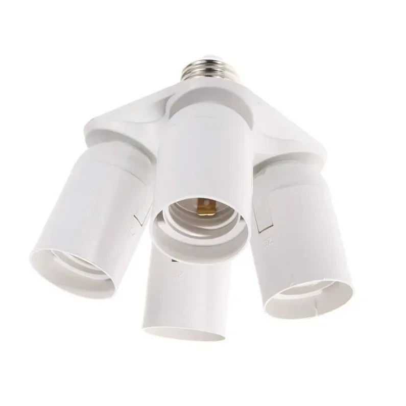 3/4 in 1 E26 E27 Edison Screw LED Lamp Bulb Base Splitter E27 3Heads 4Heads Light Socket Holder Adapter Extender