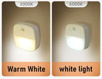 ZQQBYY LED Night Light Motion Sensor Wireless Lights AAA Battery Powered Bedroom Wall Staircase Closet Aisle Body Induction Lamp