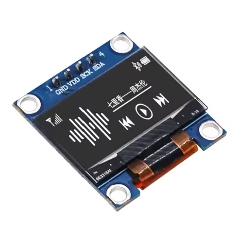 0.96 inch OLED IIC Serial White Display Module 128X64 I2C SSD1306 12864 LCD Screen Board GND VCC SCL SDA 0.96" for Arduino Black