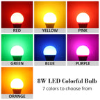 2-10pcs Colorful Bulb B22 E27 110V 220V Red Yellow Blue Green Pink Purple Orange Light Bulb Lamp for Home