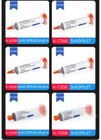KELLYSHUN Solder Paste, Leaded Syringe Welding Paste, for Soldering BGA LED SMD Containing Silver Sn63 Electronics Tin Paste