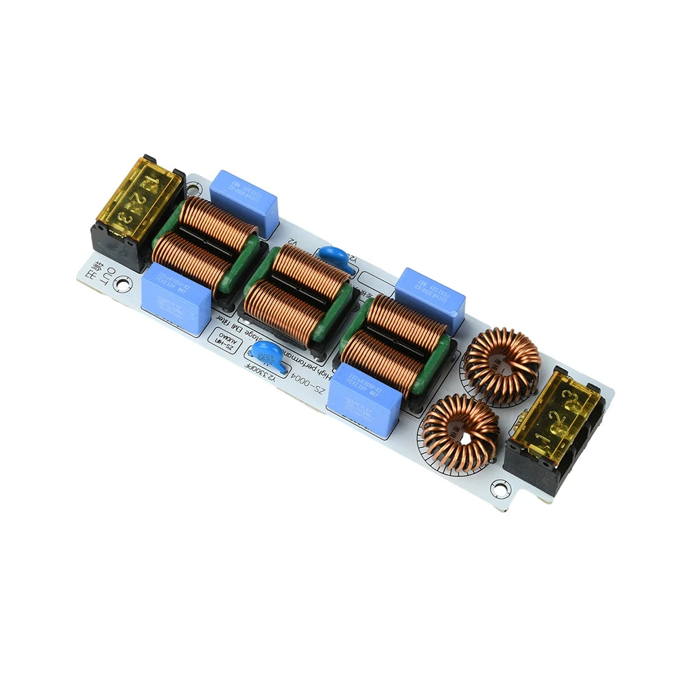 10A AC EMI Filter 110-250V Single-phase EMI Electromagnetic Interference Filter Audio Switching Power Supply Ripple Filter