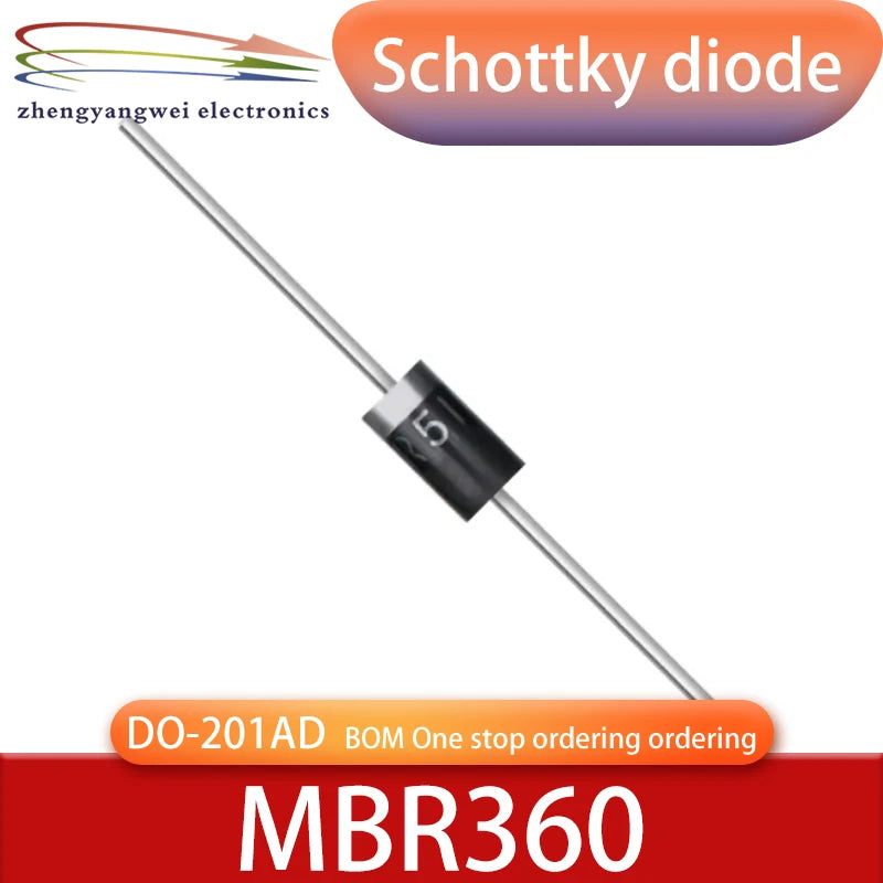 MBR320 MBR340 MBR350 MBR360 MBR3100 MBR3200 MBR5200 MBR5250 20PCS DO-201AD Schottky Barrier Rectifier Diode