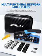 Natalink RJ45 Crimp Tool Kit Ethernet Network UTP/STP cable Pliers RJ45 RJ11/12 Connector Cat7/6a/6/5e/5 Crimper Cutter Stripper