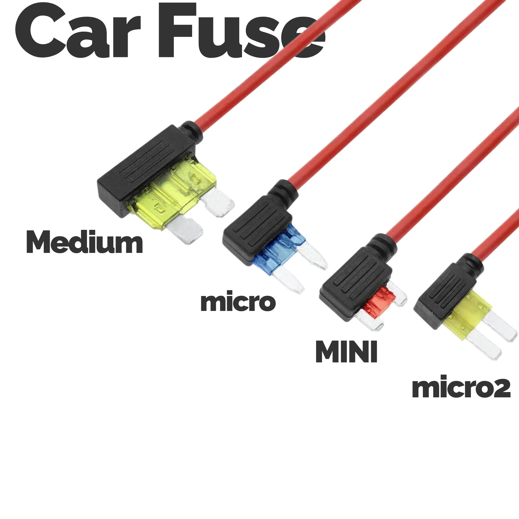 1-5-10pcs 12V 5A 10A 15A 20A Car Fuse Holder Add-a-circuit TAP Adapter Micro Standard Micro2 ATM APM Blade MINI Medium