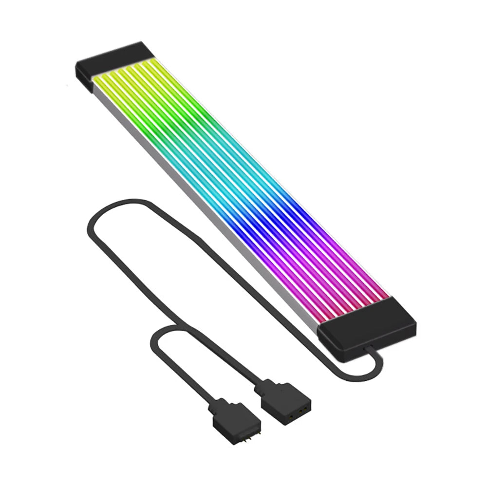 Flexible RGB LED Light Strip Bar ARGB Board Cover For Computer Power Supply ATX 24PIN GPU Video Card Cables And Case