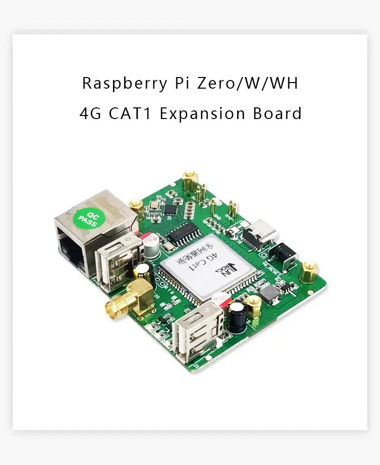 Raspberry Pi Zero W/ WH Expansion Board Ethernet USB Interface 4G Communication Module Metal Shell