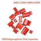10pcs 250V 450V 106 104 473 474 684 105 225 475 J 100NF 47NF 470NF 680NF 10UF 0.1UF 0.047UF 0.68UF 1UF 2.2UF 4.7UF CBB capacitor