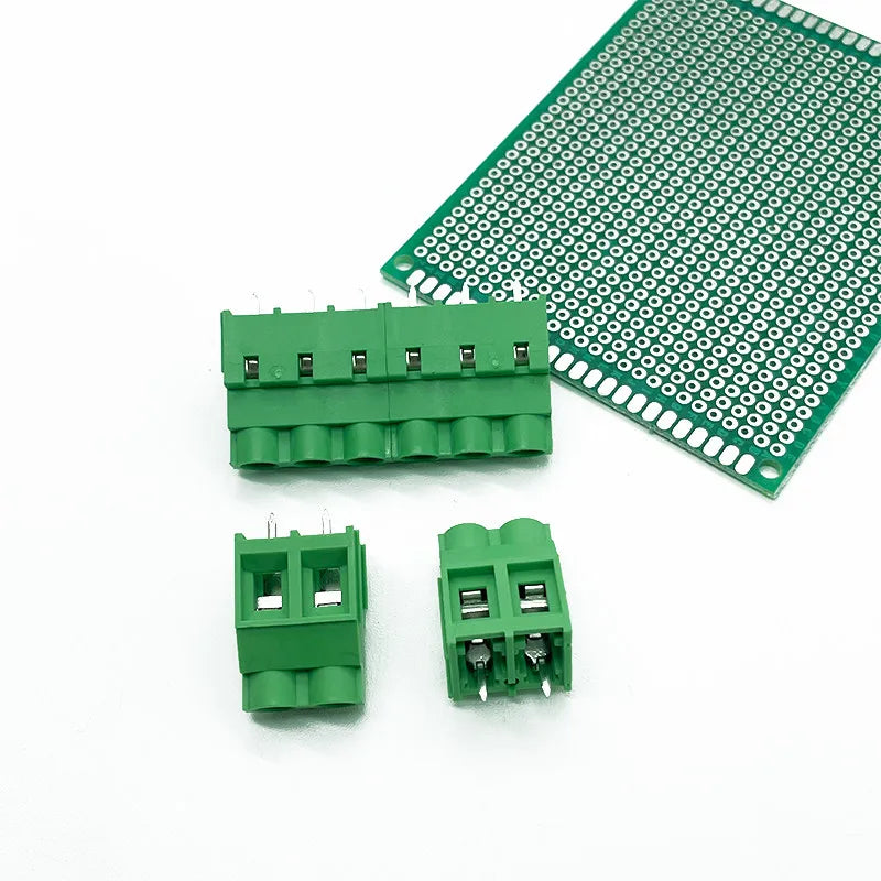 10PCS Screw PCB Terminals KF7620 7.62mm Pitch 2P/3Pin Stackable Green Connector
