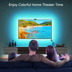 Smart LED TV Backlight Strip with AR Color Sensor App Controller with Music Sync RGB Ambient Light for 55 to 85 Inch Screen