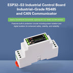 ESP32-S3-RS485-CAN 1-way WiFi Bluetooth Relay Industrial Control Board Isolated RS485/CAN Industrial Expansion Module or Sensor