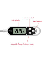 Stainless steel probe cooking food, barbecue stove, water, milk, oil, liquid meat, digital kitchen thermometer kitchen tools