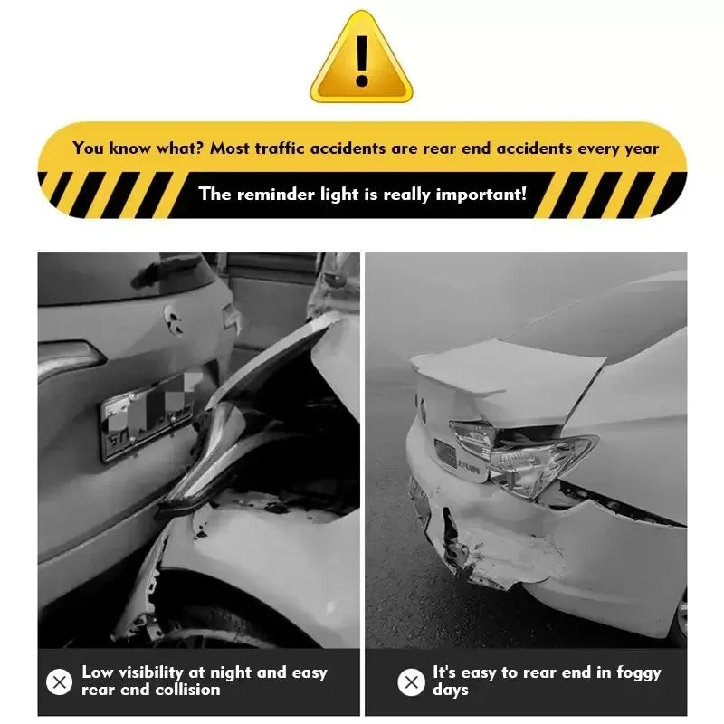 Car Emergency Light Solar RGB Car Strobe Warning Lights Multifunction Decoration Anti-Collision Night Driving Safety Lamp
