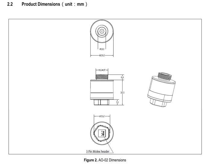 AO-02 AO-03 AO-06 AO-07 AO-08 AO-09 Oxygen Gas Sensor