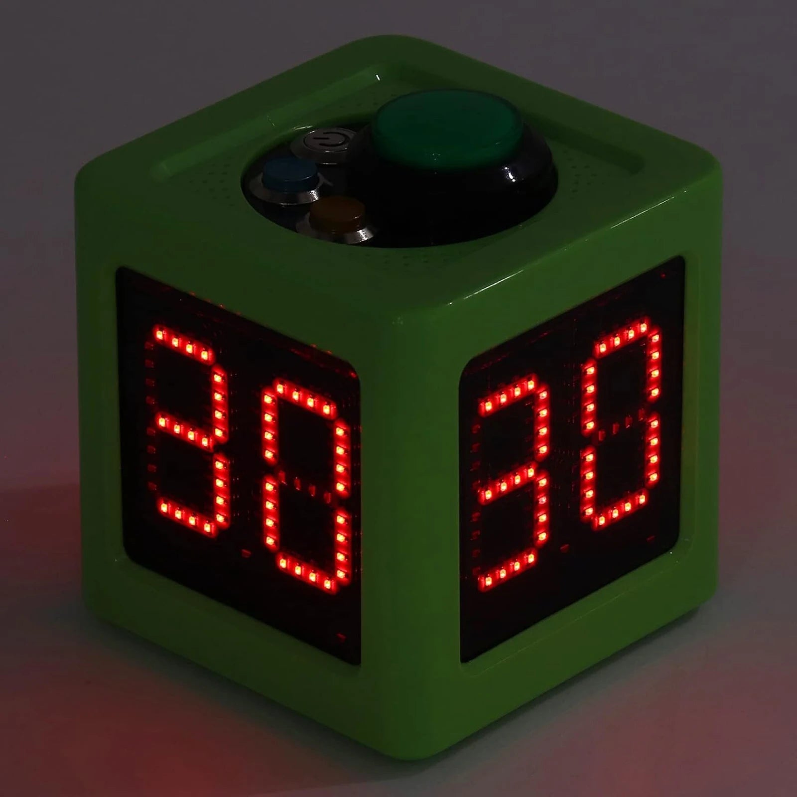 Poker Shot Clock with 1.4in Display 4 Sides Cube Timer 5-Level Brightness No Battery for Poker Casino Chess Tournament