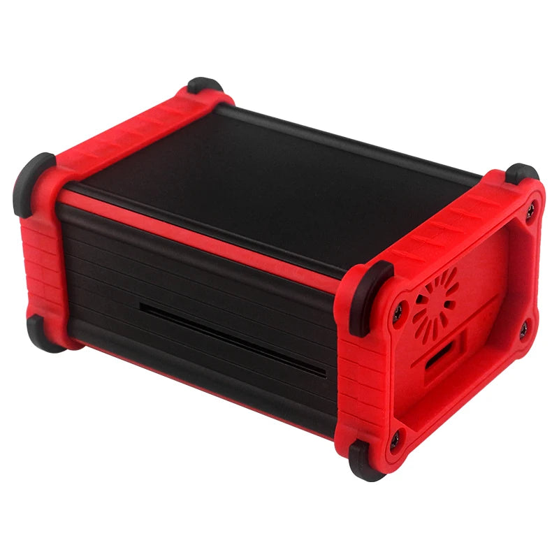 Raspberry Pi 4 Aluminum Case with Cooling Fan Heatsinks Active Cooler Anti-Falling Protection Box Shell for Pi 4