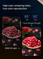 Ulanzi VL120 Full Color RGB Video Light 2500K-9000K LED Photography Lighting Dimmable Camera Light Live Vlog Fill Light