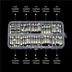 100pcs 5x20mm Glass Fuse Assortment Kit 0.25A to 20A Fast-Acting Fuses for Electronics Amplifier Power Supply Protection