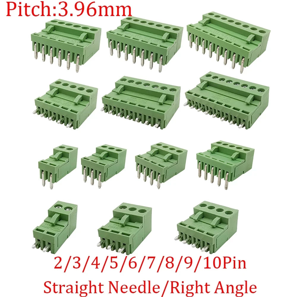 5Pair KF2EDG 3.5mm/3.81mm/3.96mm/5.08mm 15EDG 2-12Pin Male Plug Female Socket PCB Screw Terminal Block Pin Header Wire Connector