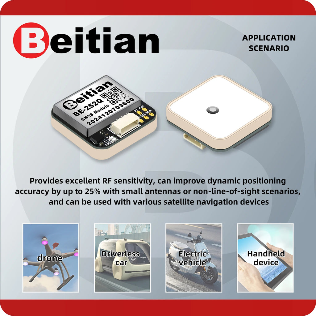 Beitian BE Series BE-180 - BE-882 GNSS Module Ublox M10 TTL Built-in IST8310 Compass BDS GPS GALILEO FPV UAV Flight Control