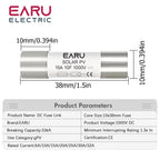 1PC Solar DC 1000V PV Fuses 6A 10A 15A 20A 25A 30A 32A High Voltage for Solar System Protection
