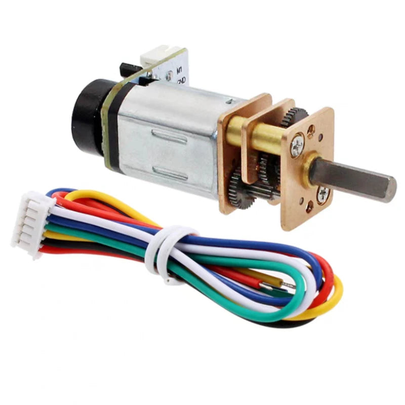 N20 Mini Micro Metal Gear Motor DC 3/6/12V Encoder Gear Motor 19-3000RPM Slow Speed Reduction Gear Reducer Motor Geared Motors