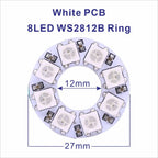 DC5V WS2812B Pixel Ring LED Panel Light Individual 8/16/24/35/45/128 LED Addressable WS2812 IC 5050 RGB LED Ring Module