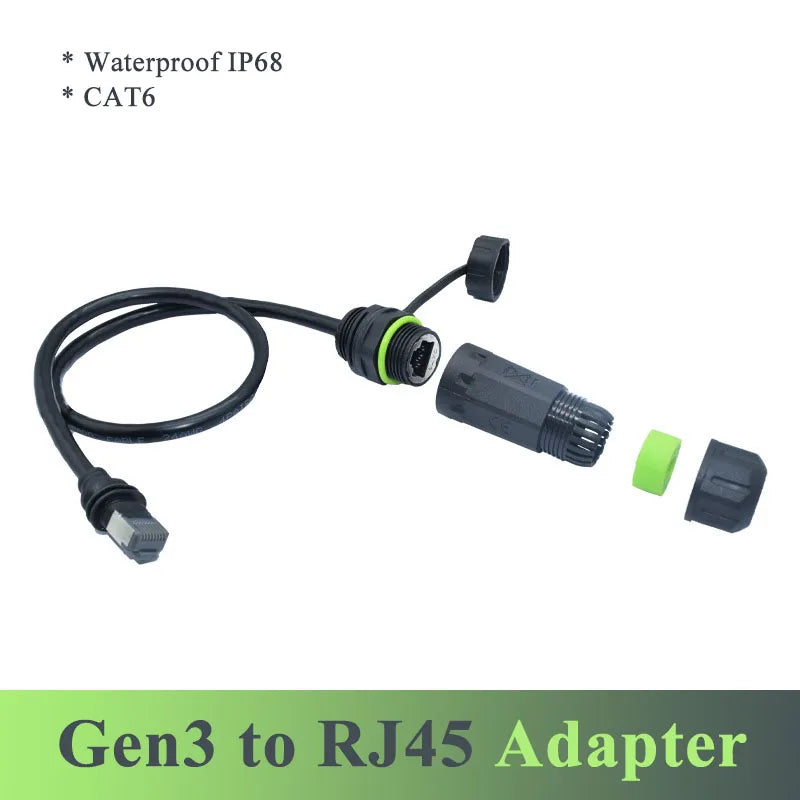 For Starlink Gen3 to RJ45 Ethernet Adpater Connector IP68 Waterproof for SPX Extender Mini GEN3 V3 CAT6 Gigabit Cable Connector