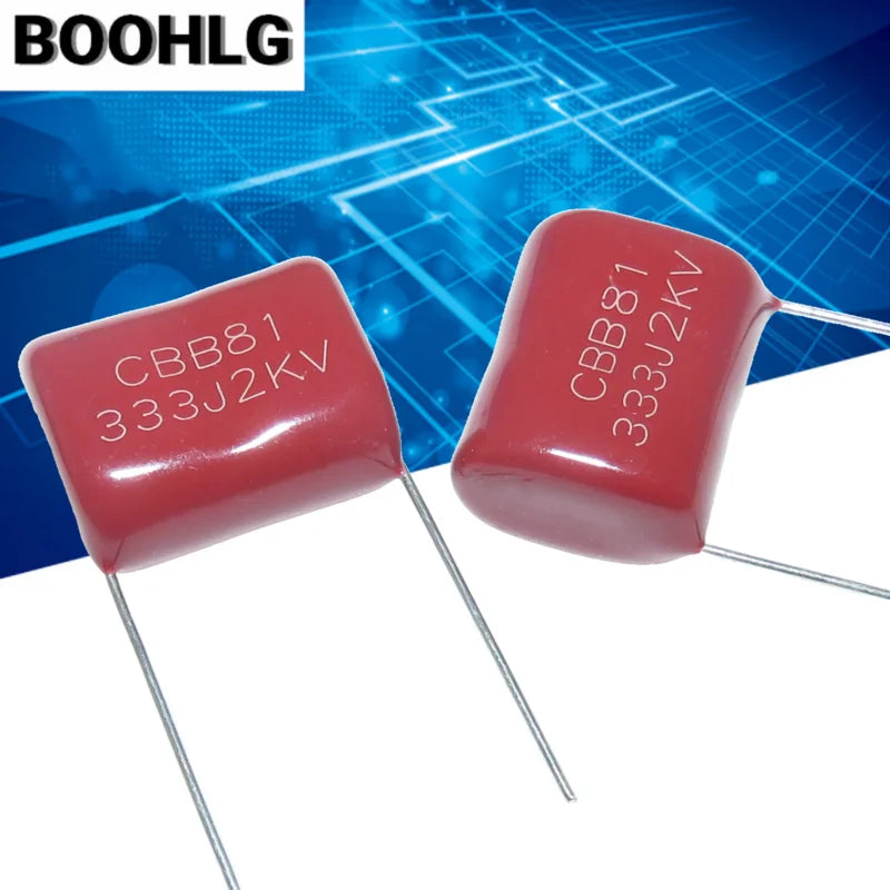 10pcs Metallized Polypropylene Film Capacitor  CBB81  2000V 103J 153J 183J 223J 333J 2KV 103 153  183 223 333 Pitch  20mm