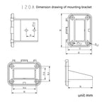 120A Compatible With Anderson Plug Kit Flush Mount Panel Bracket With Cover For Caravan Connector Mount Socket