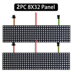 1~3PCS WS2812B RGB LED Flexible 8x8 16x16 8x32 Pixel Panel Strip Matrix Screen WS2812 Module Individually Addressable IC DC5V