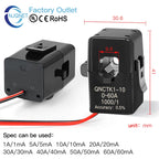 Split Core Current Transformer CT QNCTK1-10 5A 5mA 5A 2.5mA 2000 1 1000 QNCTK1-16 100A 50mA 100A 40mA Clamp Current Sensor