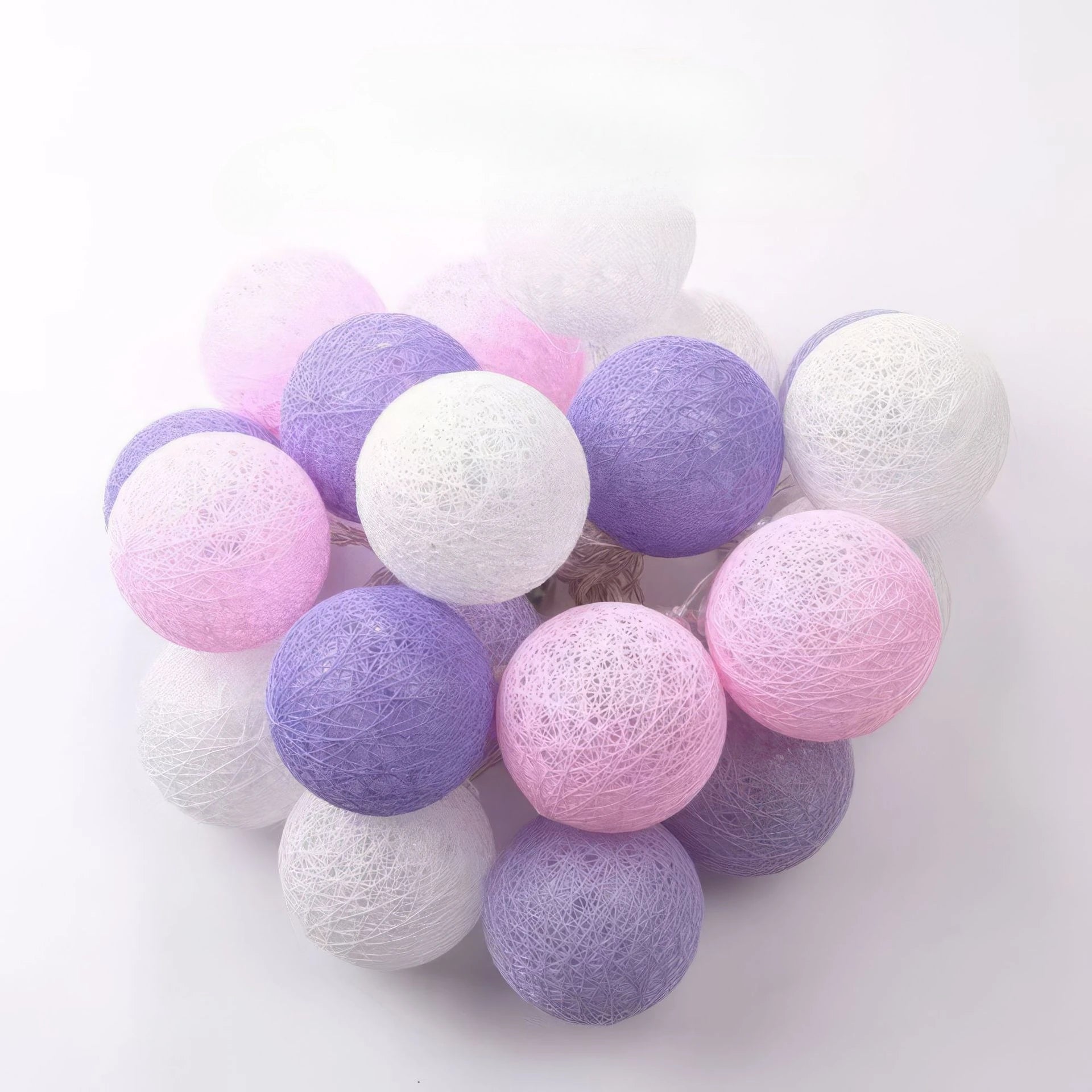 20LED Cotton Balls String Lights Waterproof Fairy Garland Lamp Outdoor Garden Patio Wedding Christmas Home Decoration Soft Warm