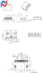 20/10/5pcs 6 Pin SMT Socket Connector Micro USB Type C 3.1 Female Placement SMD DIP For PCB Design DIY High Current Charging