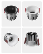 Recessed Curved Seamless LED Ceiling Light 3CCT/ Tuya BLE/ Zigbee/ Matter/ All Aluminum LED Spot Downlight