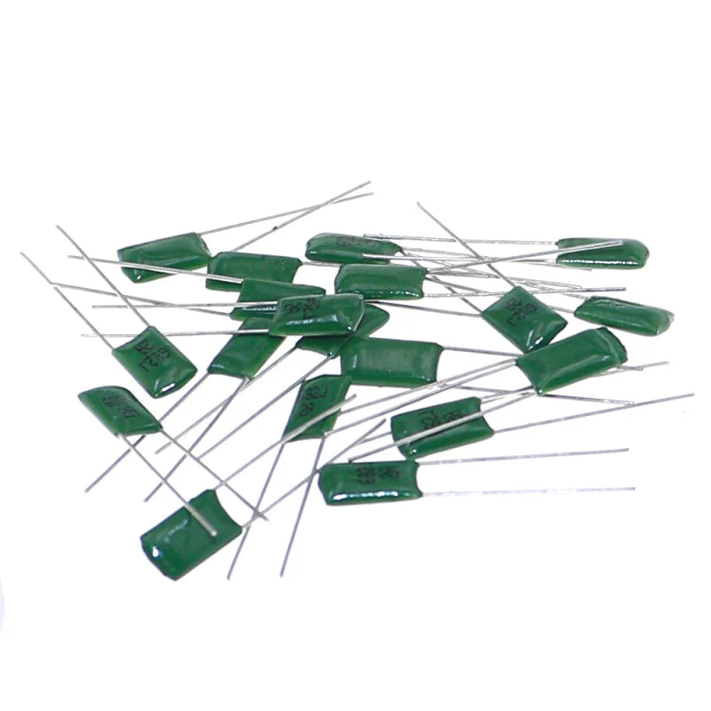 620pcs 31Value 100V Mylar Film Capacitor Assorted Kit 0.22NF-470NF Capacitor pack 2A102 2A103 2A104 2A221 2A222 2A223 2A224