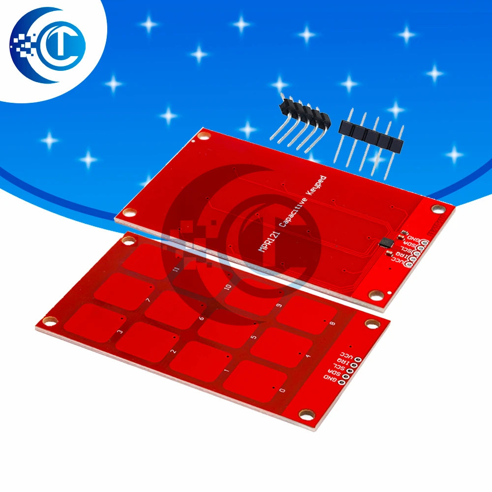 Capacitive Touch Sensor Keypad (MPR121): 12 Buttons, I2C Interface –for Arduino-Ready Module