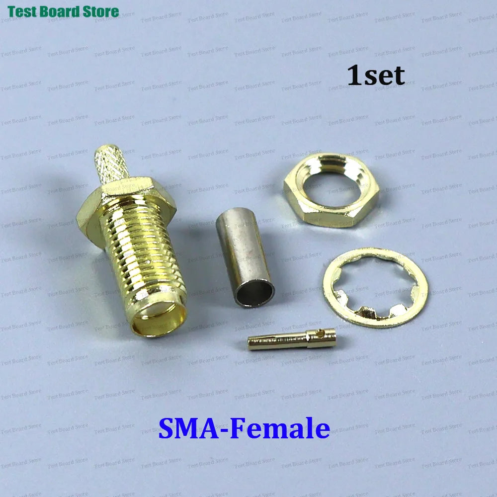 1/5/10Pcs SMA Male Plug SMA Female RP SMA Male Female RF Connector Crimp For RG174 RG316 LMR100 Cable Connector